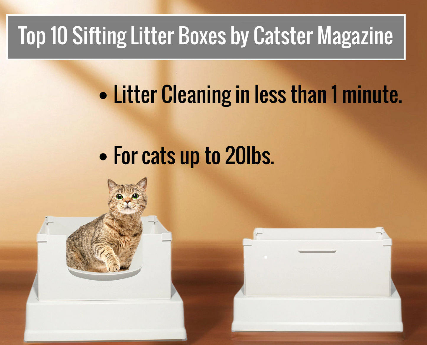 SpeedySift 2nd Generation Open-Top Litter Box Kit